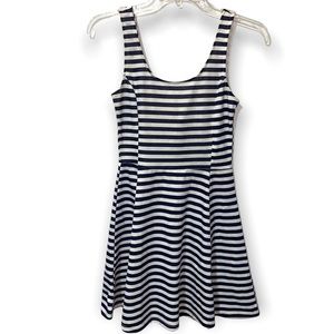Divided by H&M Mini Dress Navy Blue and White Stripes Size 4